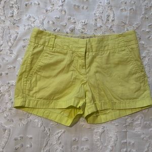 J Crew Lime Green Women’s Chino Shorts size 00 SKU 65